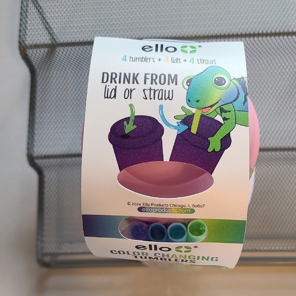 Ello Color Changing Tumblers Set 4 Pack With Straws/Lids New 12 OZ - Picture 2 of 5